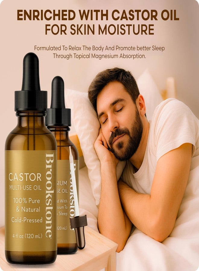 بروكستون مجموعة زيوت الجسم بزيت الخروع من بروكستون، متعددة الاستخدامات، عبوتان، 4 أونصة سائلة، إجمالي 8 أونصة سائلة - Image 5